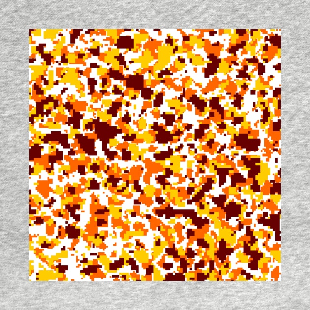 Yellow orange & white coffee camouflage by Tshirtstory